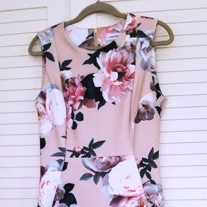 Calvin Klein sleeveless floral dress size 10